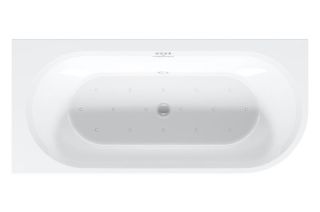 Акриловая ванна Riho Desire Corner Velvet Sparkle System B087003220 R 184x84см с аэромассажем чёрный матовый/белый матовый